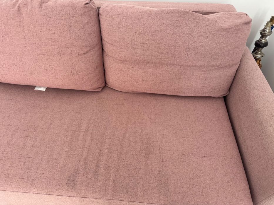 Canapea extensibilă 3 locuri IKEA GRUNNARP Roz
