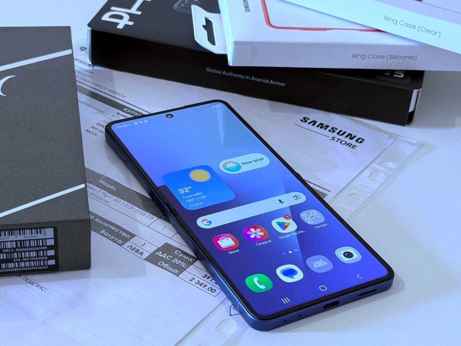 Бартер! Гаранция! Samsung Galaxy Z Flip 7 512/12GB Blue Shadow (Син) + Аксесоари.