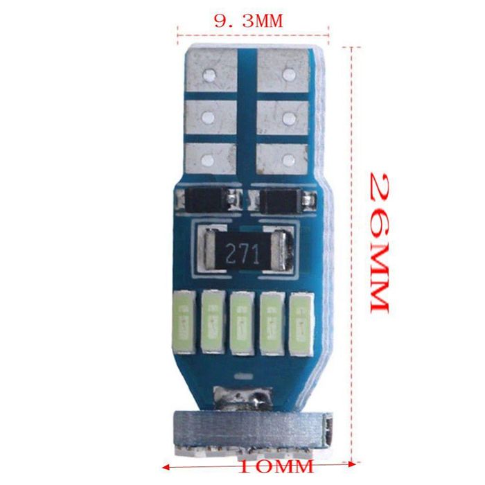 комплект 2броя led диодни габаритни крушки flyseen fls6037, t10  ...