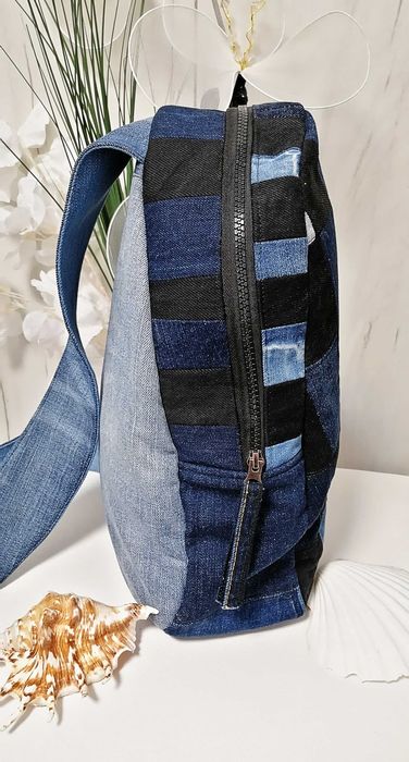 Ръчно изработена дънкова раница