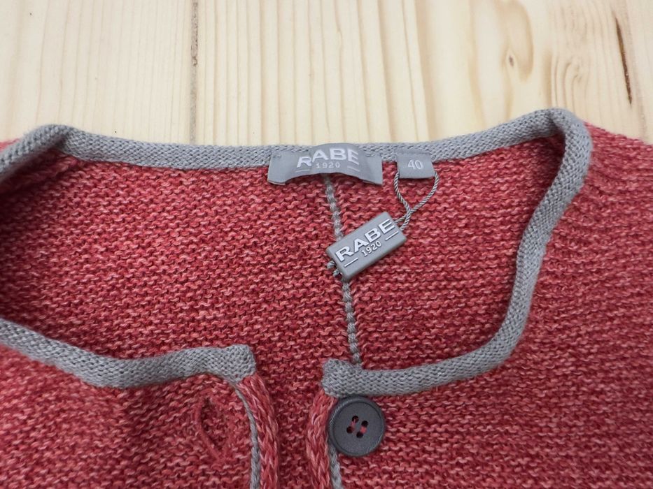 Cardigan Rabe 1920 Nou cu Etichetă – Jachetă Tricotată Cărămiziu / Roșu Mărimea 40