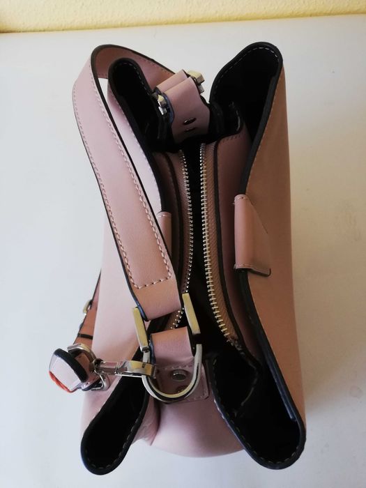 Geanta NOBO roz somon soft pink originala, medie, piele ecologica