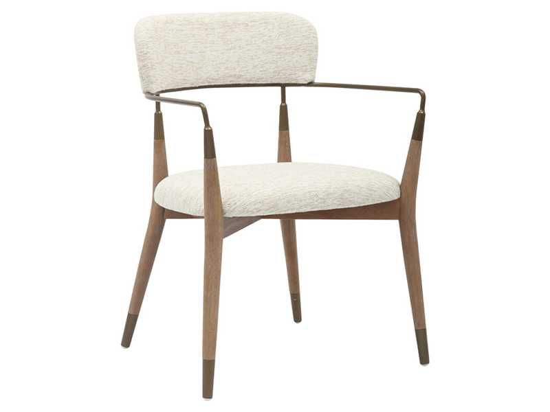 Трапезен стол, HM9978.01, Екрю, Текстил, 51х48х77см.