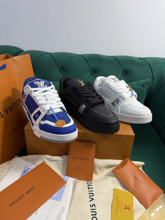 Adidasi Louis Vuitton piele naturala 100% Full Box colectie noua