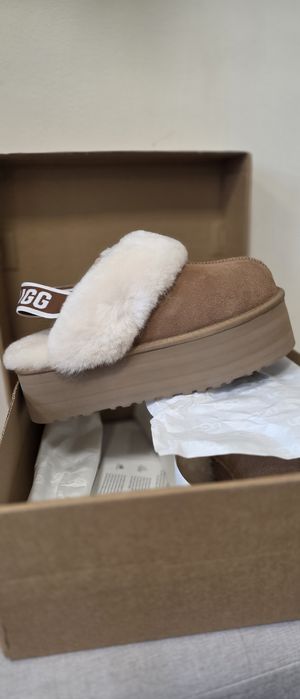 Нови UGG велурени боти с пух без закопчаване с кожа кафяви 37