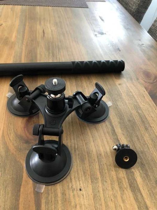 Sistem prindere auto masina pt camera actiune Insta360 X5 X4 X3 Gopro ventuze selfie stick