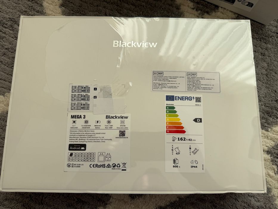 Blackview MEGA 3 12.1” 12GB+24GB RAM 256GB Нов таблет 3 бр.