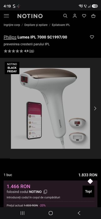 Epilator Philips Lumea IPL 7000 SC1997/00