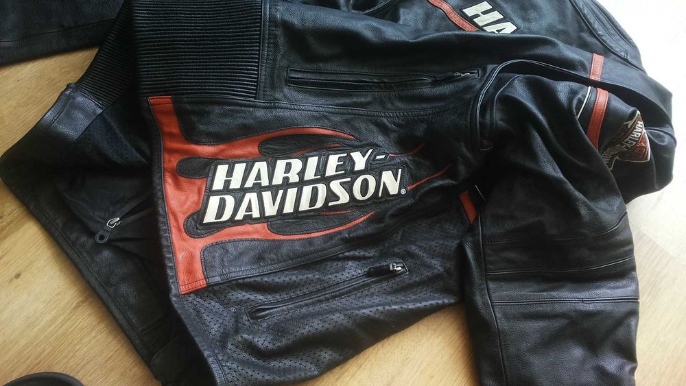HARLEY DAVIDSON Racing Leather Jacket размер 3XL мото яке 8-27