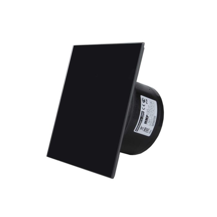 Вентилатор за баня дизайн. стъкло Мат/Гланц клапа Турбо дебит 169м3/ч