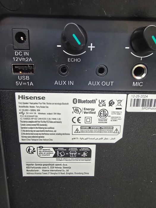 Boxa, Hisense, Party Rocker One Plus 2.0 CH, 300W, Bluetooth -P-