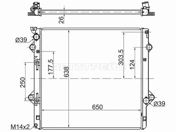 Радиатор охлаждения двигателя  Lexus Gx 460