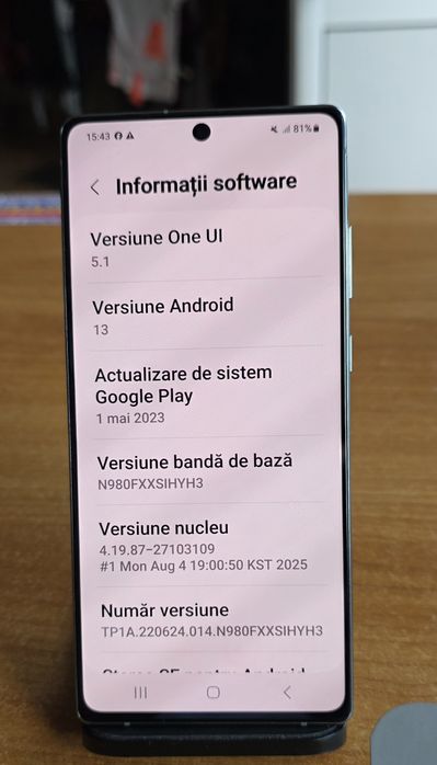 Samsung NOTE 20 4G   256gb 8 gb ram stare BUNA