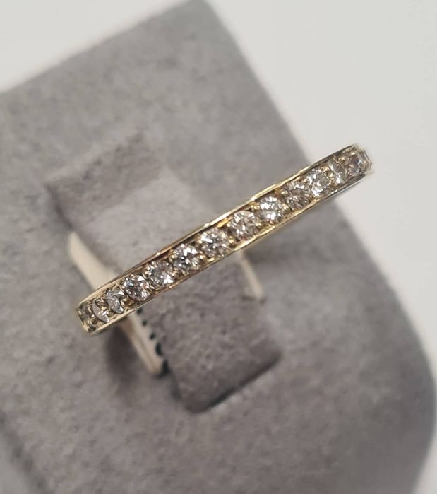 Inel din aur galben 14k, cu diamante naturale, IAU814