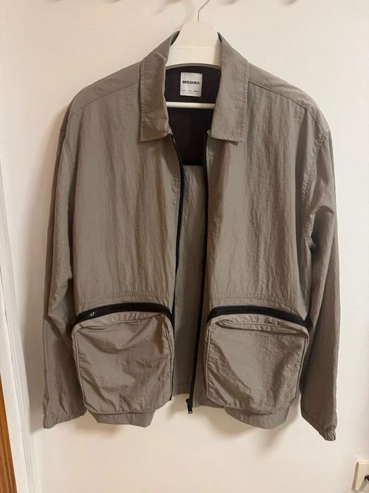 Bershka Utility Jacket Beige/Taupe
