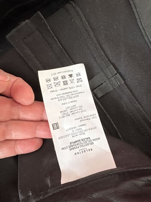 Pantaloni dama Selected 38 piele naturala