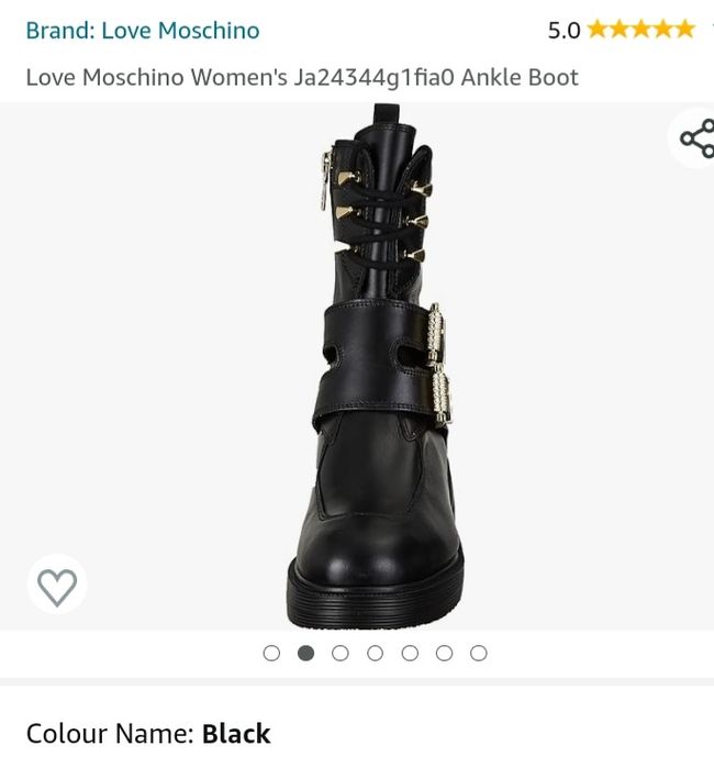 Ghete Love Moschino,  nr.36, piele naturală