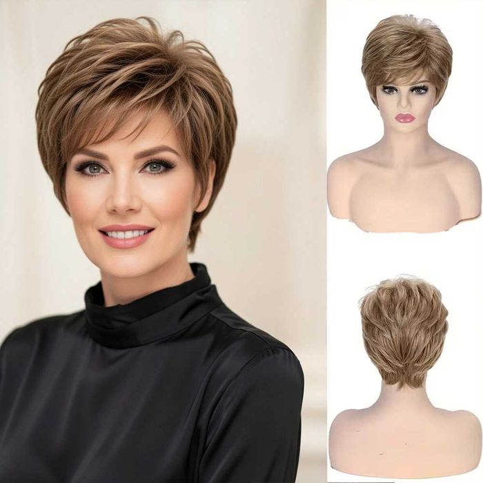 Къса дамска перука Пикси