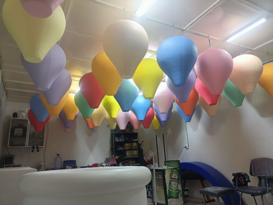 Шары и фрукты из пенопласта для фото зон и декора