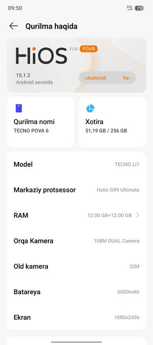 Tecno Pova 6 Neo