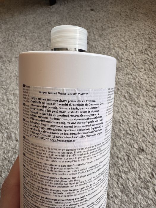 Sampon Medavita Velour, 1L, pompita, sigilat