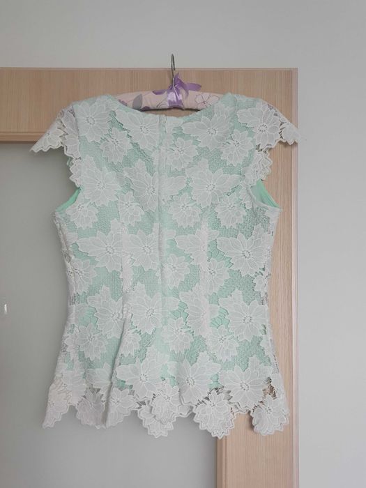 Bluza verde dantelata Orsay