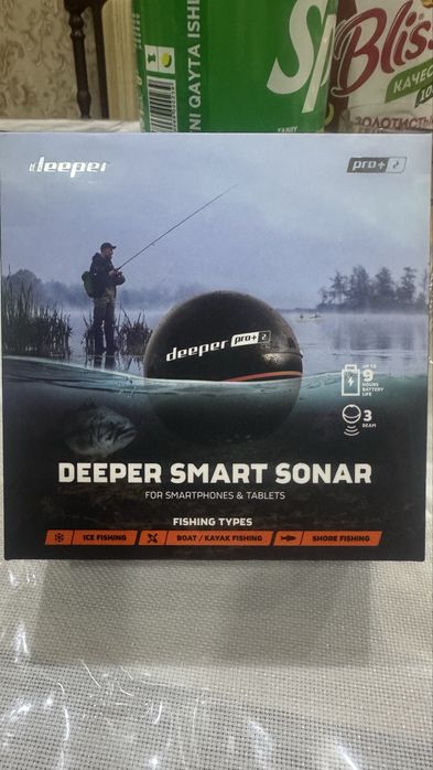 Эхалот Deeper pro+2  сотилади йенги очилмаган Новы эхалот Deeper