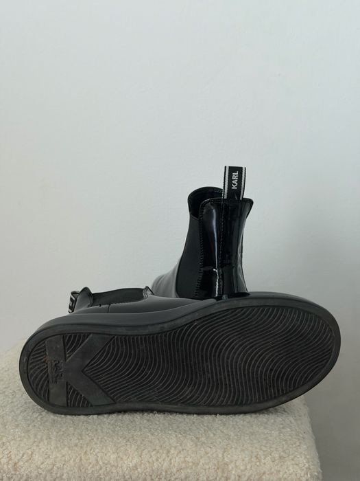 Ghete Damă Karl Lagerfeld marimea 38 piele negre lucioase