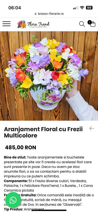 Livrări flori, buchete, coroane funerare  Brașov și împrejurimi