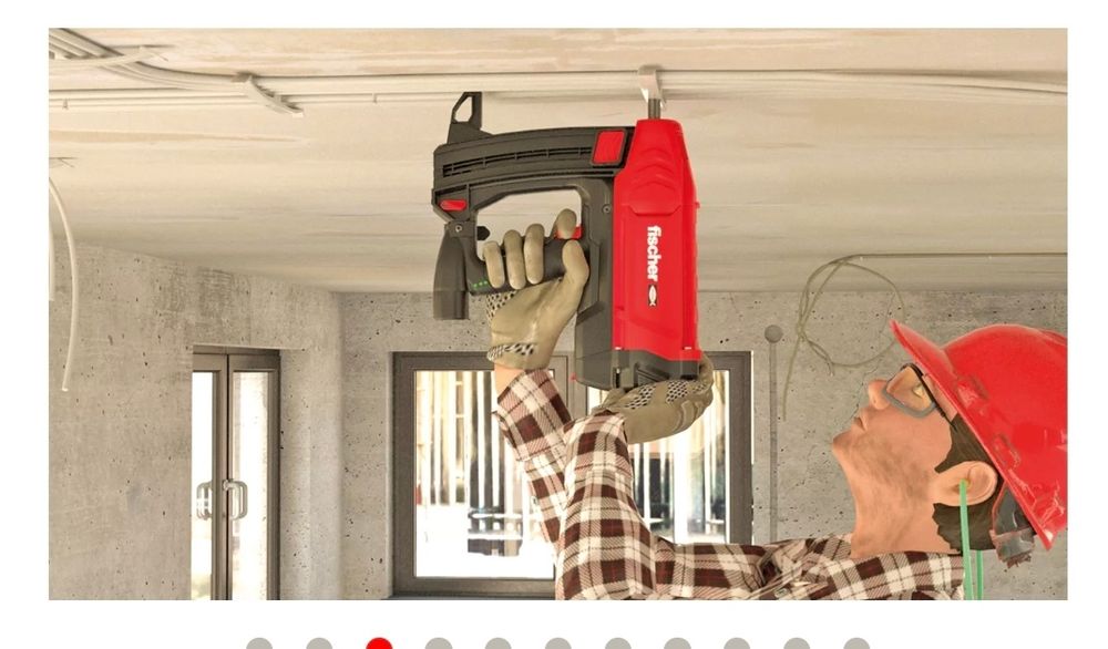 Fischer такер за директен монтаж за сухо строителство бетон метал