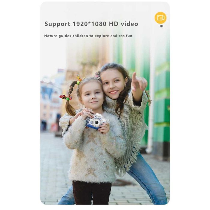 Дигитален детски фотоапарат STELS Q70s, Игри, Снимки, Син, Оранжев