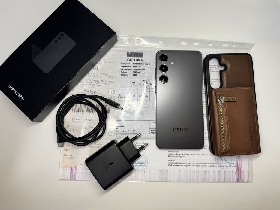 Samsung Galaxy S24 Plus 256GB | Full Box | Factură | Încărcător 45W | Husă Premium | Stare foarte bună