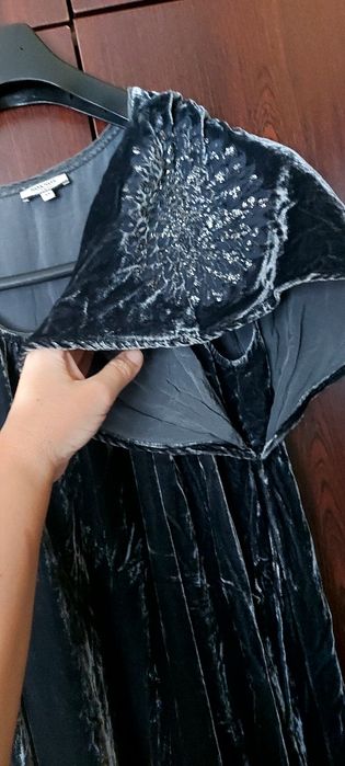 Плюшена сива рокля XS/S