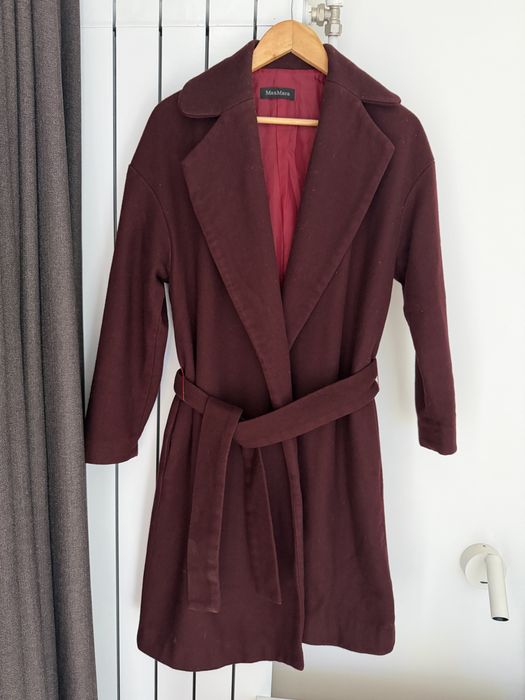 Палто в цвят виненочервен MAX MARA