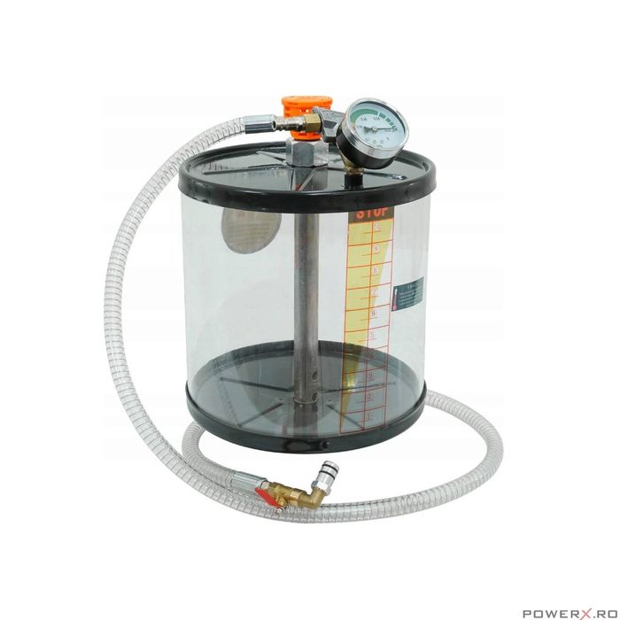 Recuperator pentru ulei uzat cu golire pneumatica, vas control