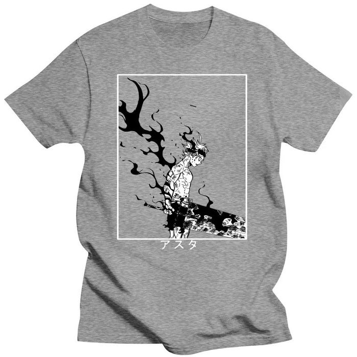 Футболки в стиле аниме чёрный клевер