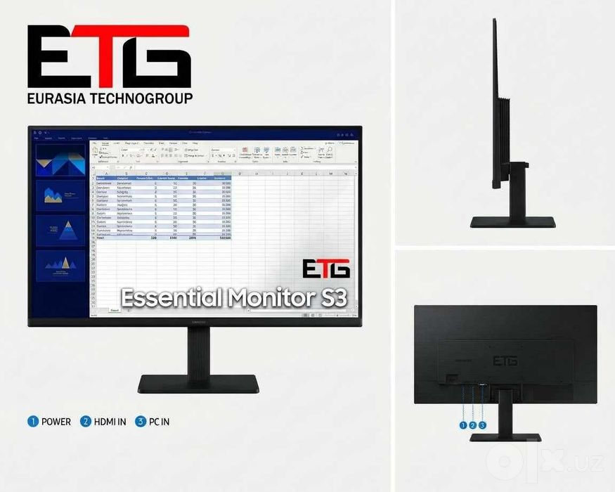 Монитор 27" Samsung Essential Monitor S3 (LS27D300GAIXCI)