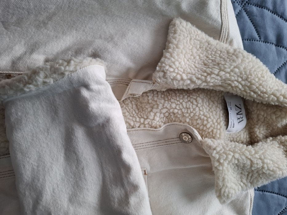 Cojocel denim alb Zara