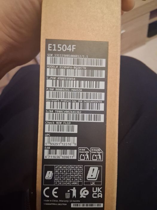 ASUS Vivobook Go 15 E1504F – 15.6″ – Ryzen – 512GB SSD –In Cutie