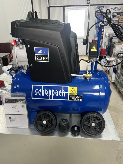 Компресор  маслен Scheppach HC63-50л. / 10бара/220л 1500W-чисто нов