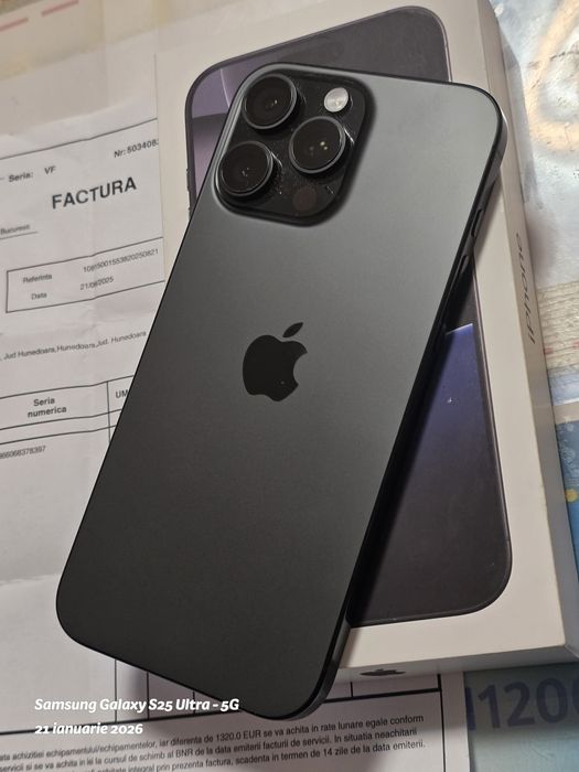 Apple iPhone 16 Pro Max -256 GB Titanium Black / Garantie