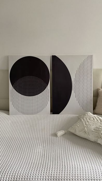 Картина, 2 шт черно-белые