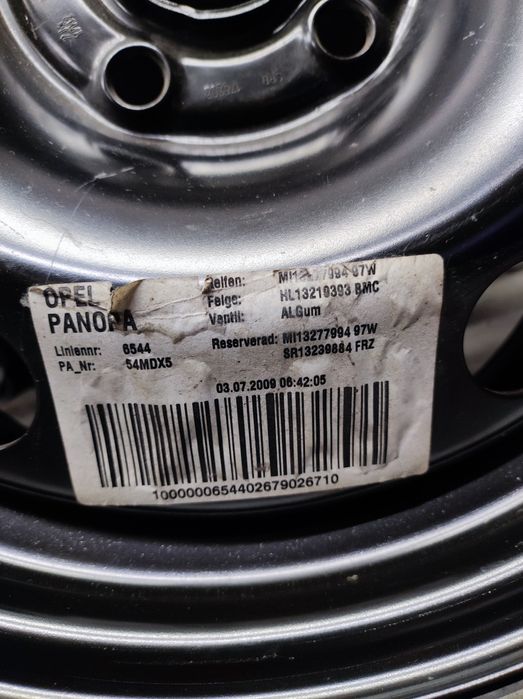 Roata rezerva originala Opel Insignia