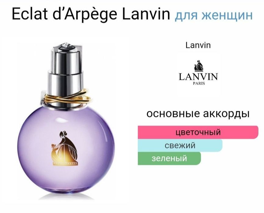 Парфюм. вода "Ĕclat D' Arpĕge Lanvine" 40 мл. Тестер,оригинал.Франция