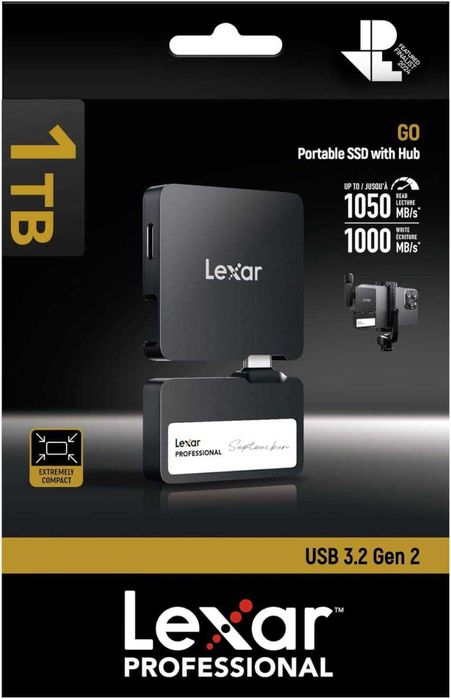 Внешний SSD Lexar SL400 1TB USB-C — чтение 1050 МБ/с, запись 1000 МБ/с