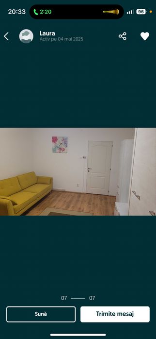 Proprietar, inchiriez garsoniera Dambu deasupra Postei etaj 2