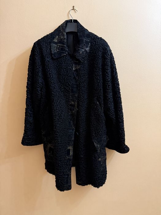 Haină blană naturală karakul (astrahan)