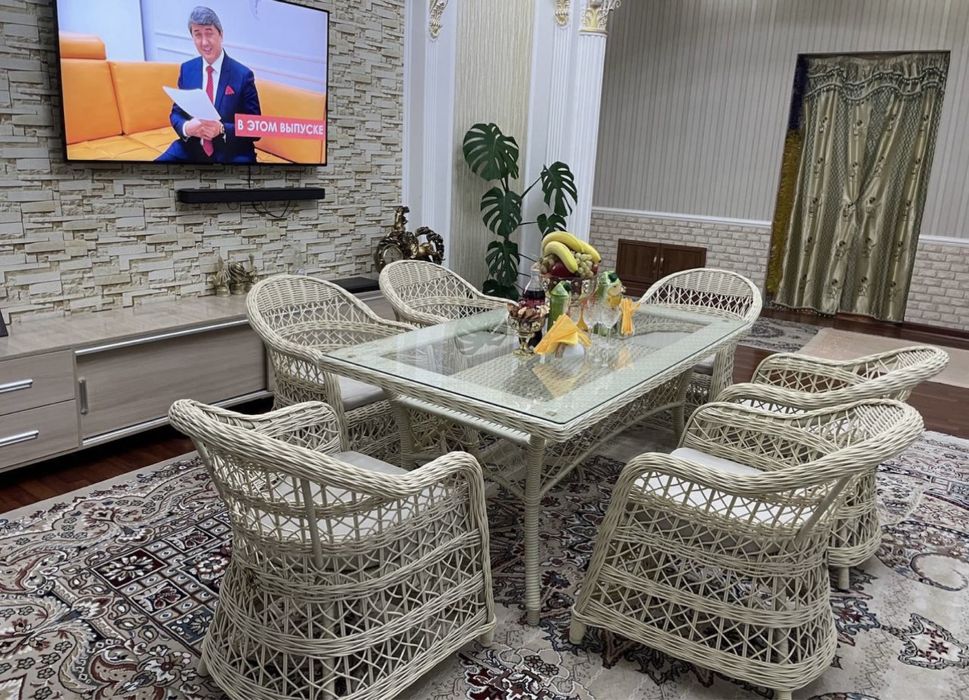 Hovliga stol stul  Toqima stol stul Rotang mebel Плетённое стол стул