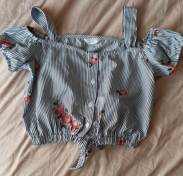 Дънки,суитчър, рокля и ръкави с пайети за момиче 10-12г.