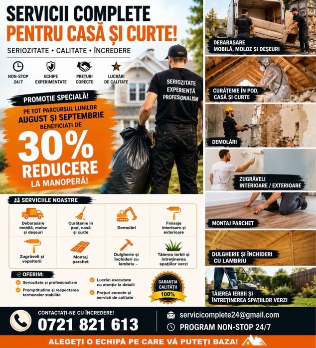 Servicii Complete pentru Casă și Curte – Arad și împrejurimi | NON-STOP 24/7